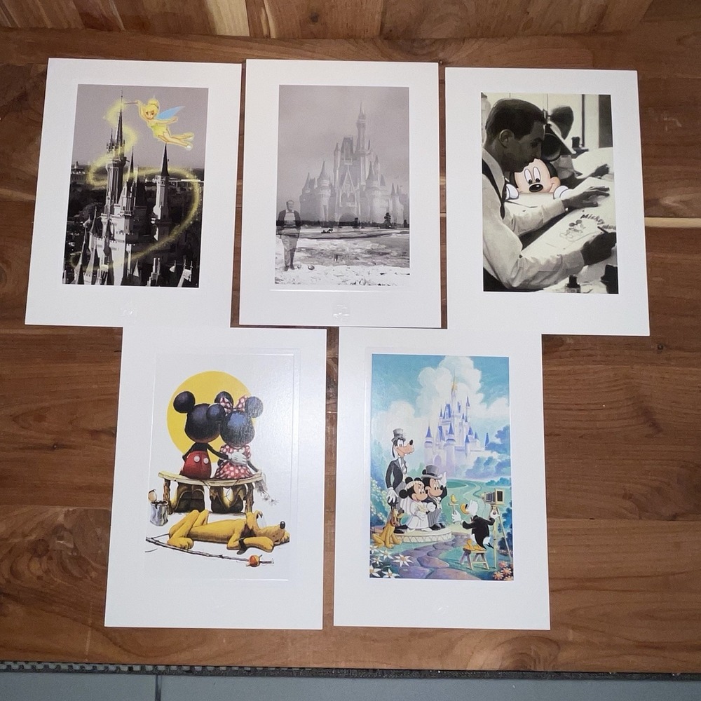 VTG Walt Disney Theme Park Postcard Collection Set of 5 by Various Artists Tink